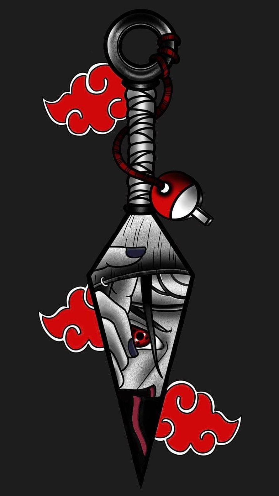 Itachi Uchiha Hidden Leaf Village Kunai Weapon Anime Art HD phone wallpaper