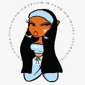 Stylized 2000s Baddie Cartoon Illustration of a Black Woman with Long Hair and Gold Hoops, solostrations on Instagram: “✨2000s baddie collab ✨”. Drawings of black girls, Girls cartoon art, Black girl cartoon HD phone wallpaper