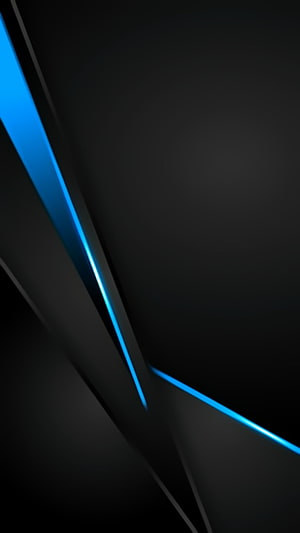 Abstract Dark Blue Neon Light Lines on Black Background HD phone wallpaper