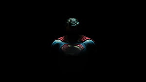 Superman in Shadow: Dark Cinematic Hero Portrait with Iconic Chest Emblem, Superman in Dark superman, Super man , superman art , superman , Superman Logo HD wallpaper