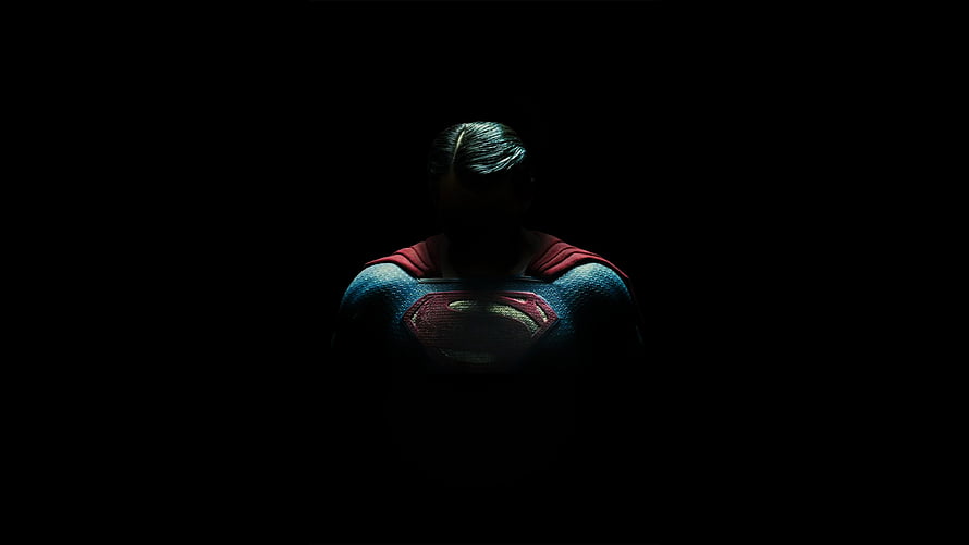 Superman in Shadow: Dark Cinematic Hero Portrait with Iconic Chest Emblem, Superman in Dark superman, Super man , superman art , superman , Superman Logo HD wallpaper