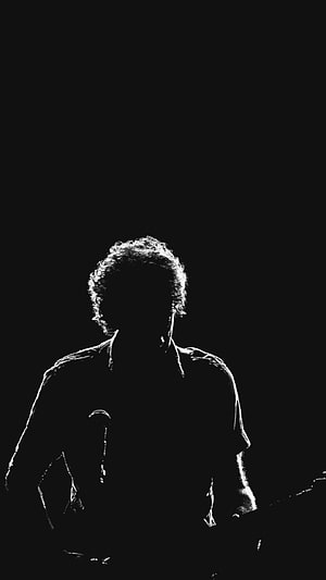 Gustavo Cerati Silhouette Portrait in High Contrast Black and White HD phone wallpaper