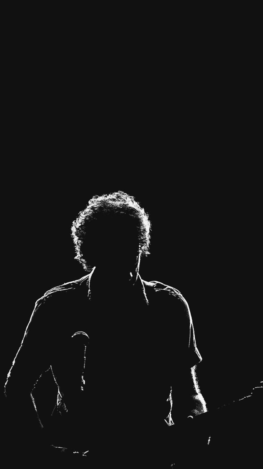 Gustavo Cerati Silhouette Portrait in High Contrast Black and White HD phone wallpaper