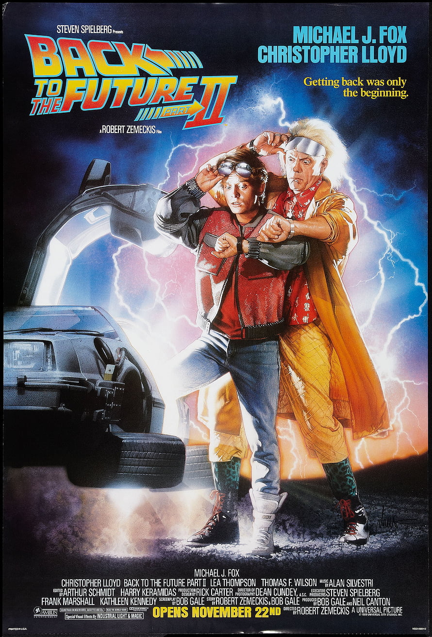 Back to the Future Part II Movie Poster with Marty McFly and Doc Brown HD phone wallpaper