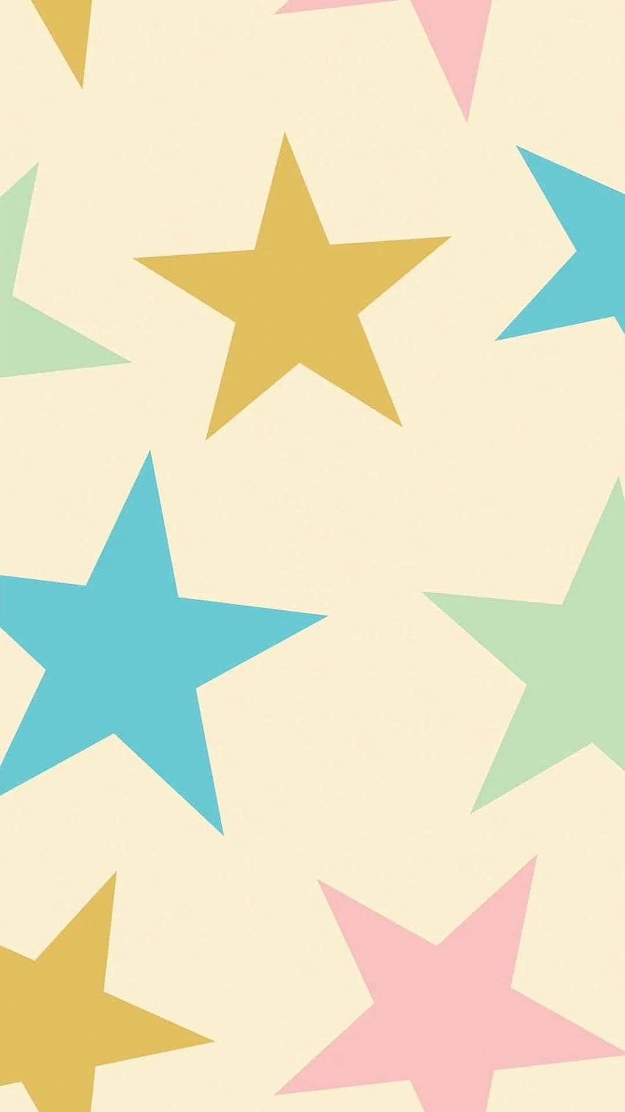 Pastel Star Pattern on Cream Background Minimalist Geometric Design HD phone wallpaper