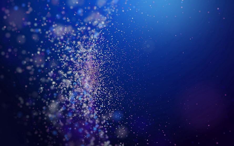 Abstract Blue Particle Wave Background With Glowing Bokeh Lights HD wallpaper
