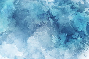 Abstract Blue Watercolor Texture Background With Soft Paint Strokes HD wallpaper