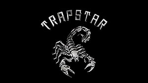 Trapstar Chrome Scorpion Logo on Black Background HD wallpaper