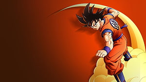 Goku Flying on Nimbus Cloud Dragon Ball Z Anime Wallpaper HD wallpaper