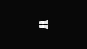 Minimalist Windows 11 Logo on Black Background Desktop Wallpaper HD wallpaper