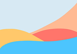 Pastel Abstract Landscape with Soft Rolling Hills and Minimalist Color Blocks HD wallpaper