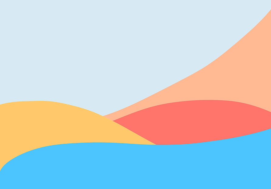 Pastel Abstract Landscape with Soft Rolling Hills and Minimalist Color Blocks HD wallpaper