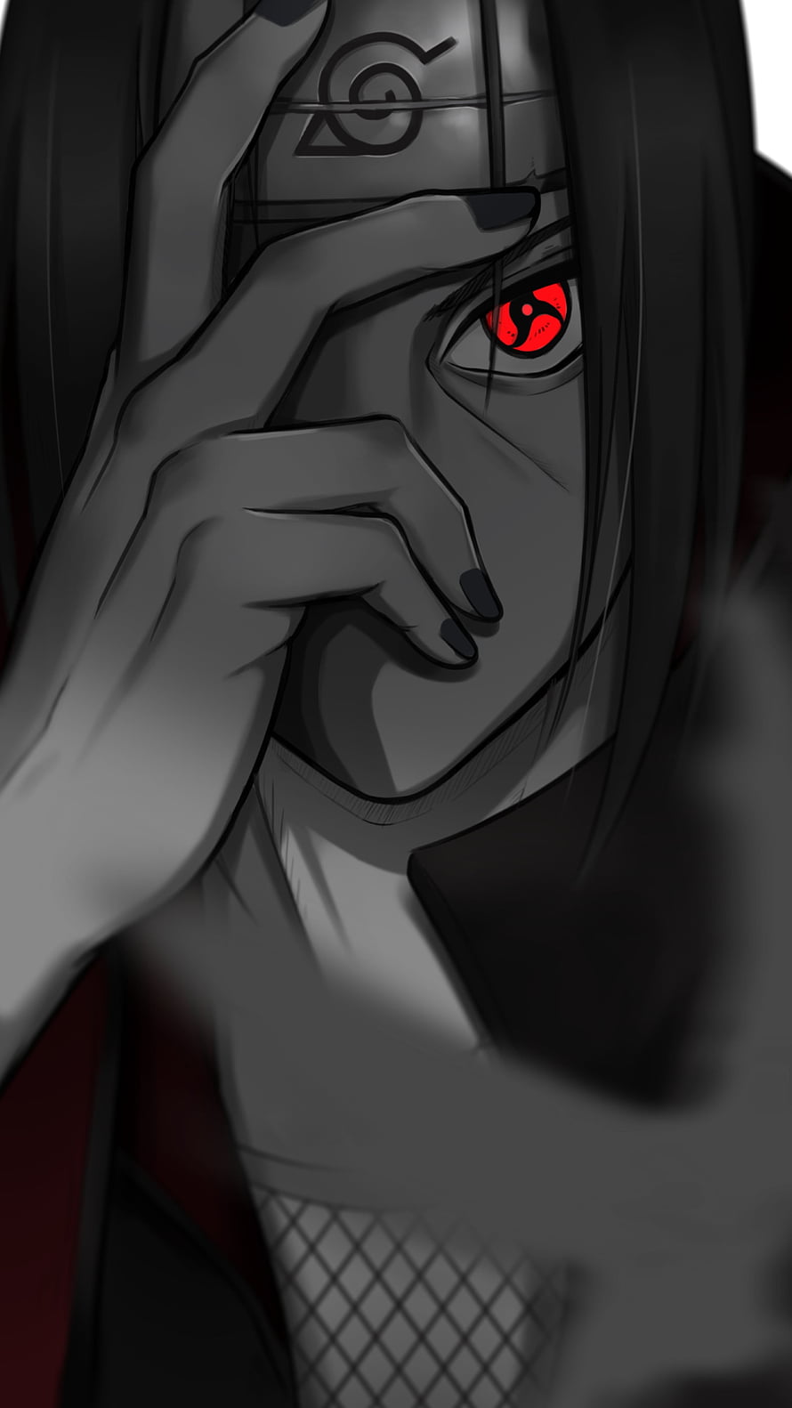 Itachi Uchiha Sharingan Eye Close-Up Anime Wallpaper HD phone wallpaper