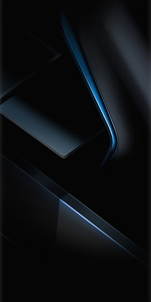 Abstract Dark Blue Geometric Shapes With Glowing Edges HD phone wallpaper