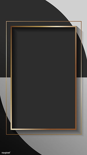 Elegant Black and Gold Geometric Frame Abstract Wallpaper HD phone wallpaper