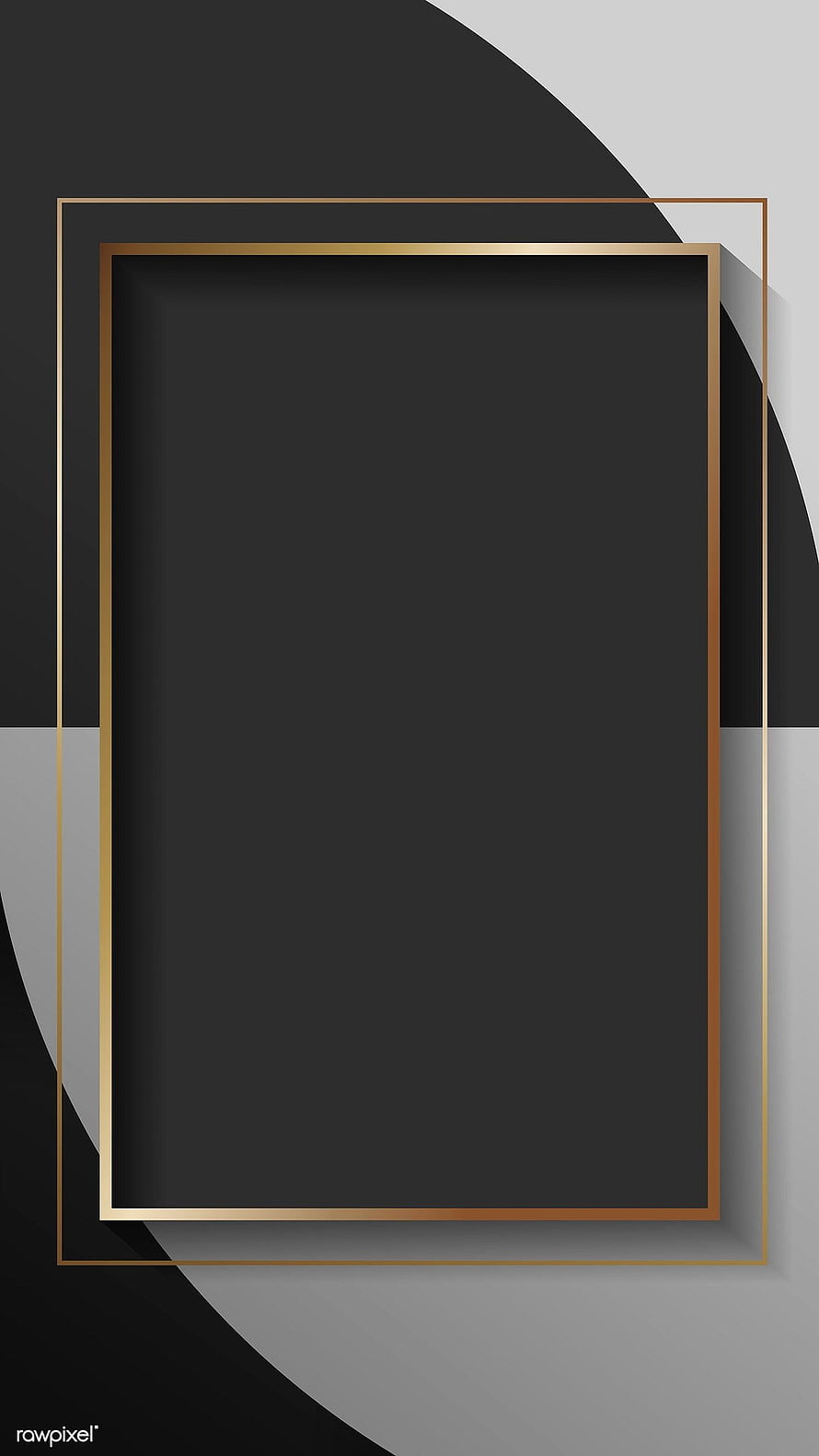 Elegant Black and Gold Geometric Frame Abstract Wallpaper HD phone wallpaper