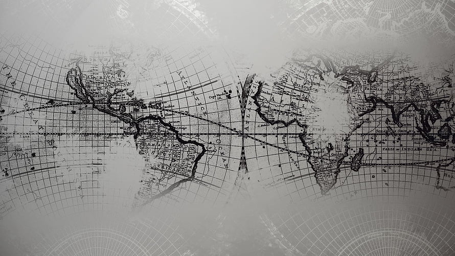 Vintage World Map Wallpaper with Grunge Texture and Faded Aesthetic HD wallpaper