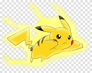 Pikachu Using Thunderbolt Move in Dynamic Anime Style Illustration HD wallpaper