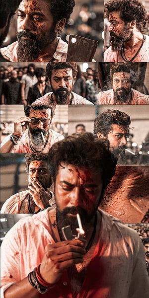 Ranveer Singh as Ram Varma in Gangubai Kathiawad intense action scenes collage HD phone wallpaper