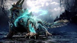 Zinogre Electric Dragon Monster Hunter Wallpaper HD wallpaper