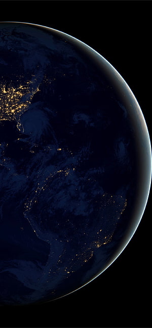 Earth at Night From Space: City Lights and Cloud Patterns on the Dark Side of the Planet HD phone wallpaper