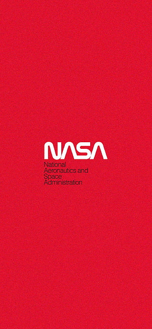 Minimalist NASA Logo on Vibrant Red Background HD phone wallpaper