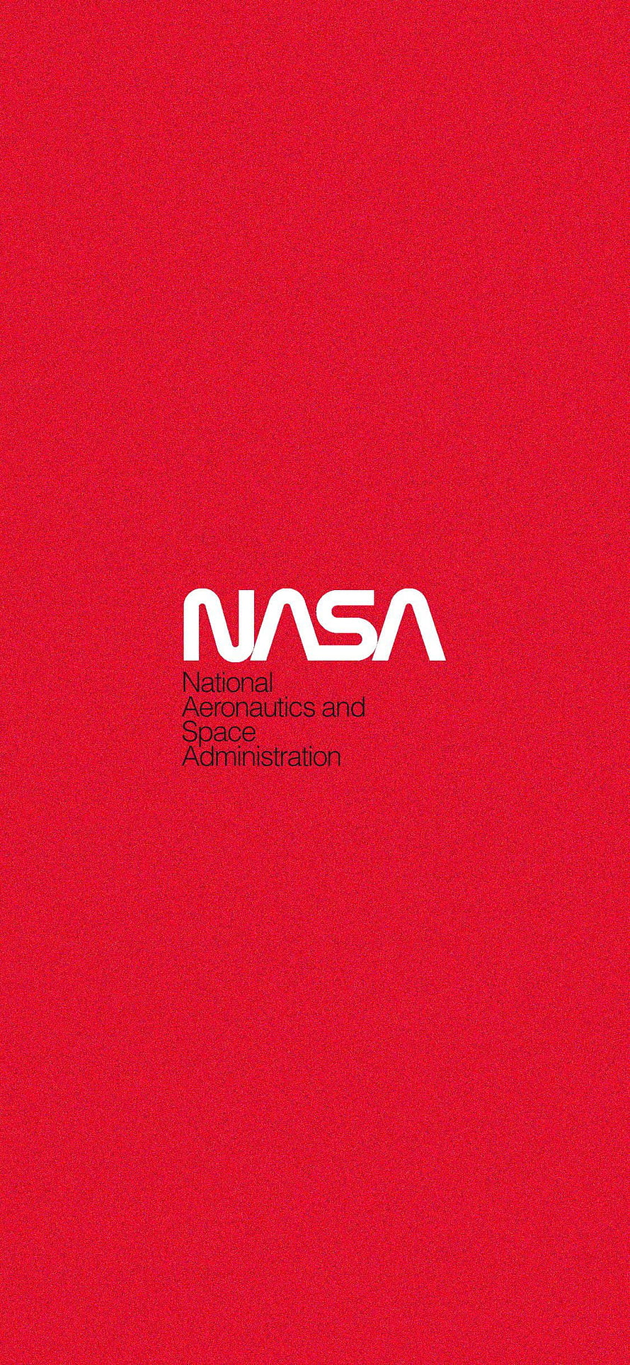 Minimalist NASA Logo on Vibrant Red Background HD phone wallpaper