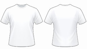 Blank White T-Shirt Mockup Template Front and Back View for Custom Design HD wallpaper