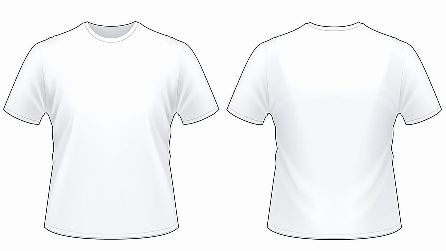 Blank White T-Shirt Mockup Template Front and Back View for Custom Design HD wallpaper