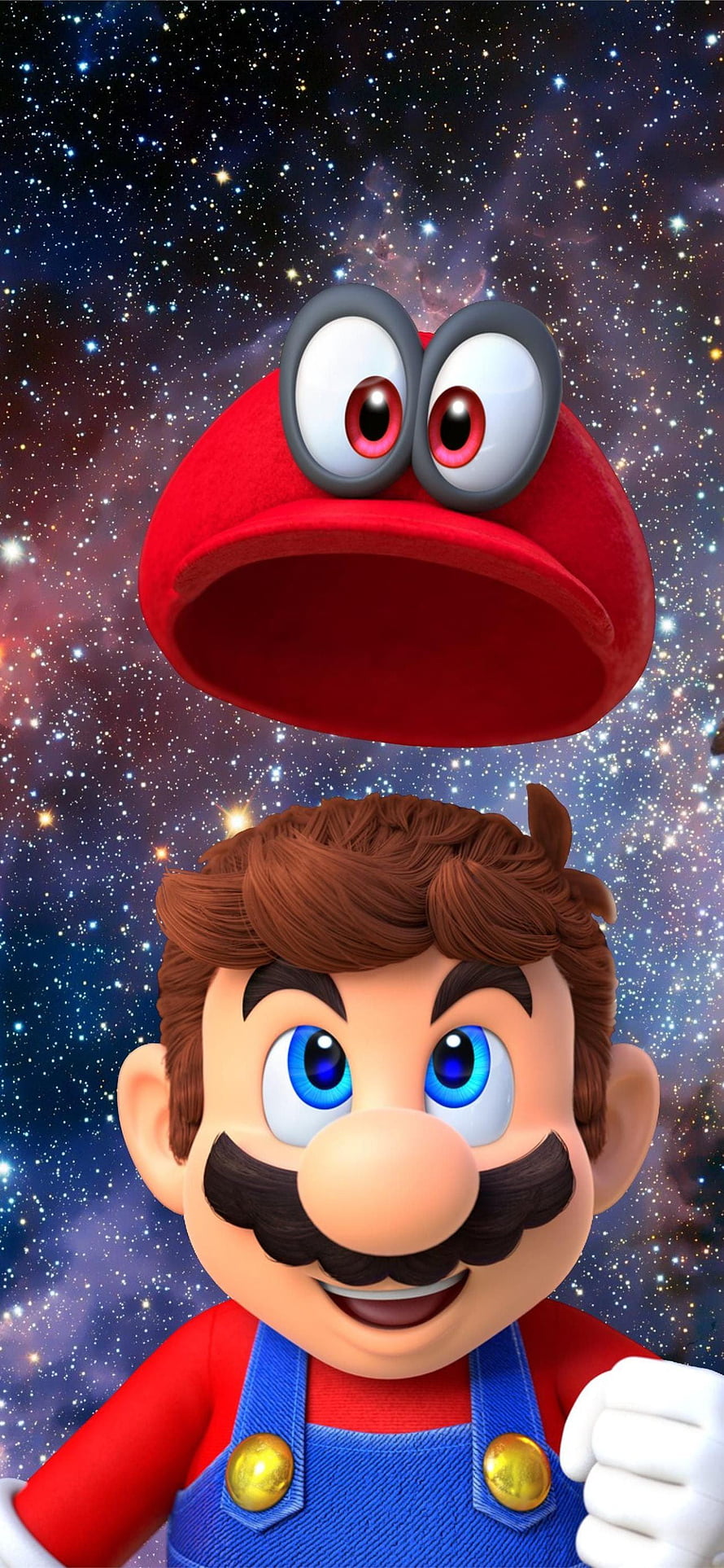 Mario with Sentient Hat in Space HD phone wallpaper