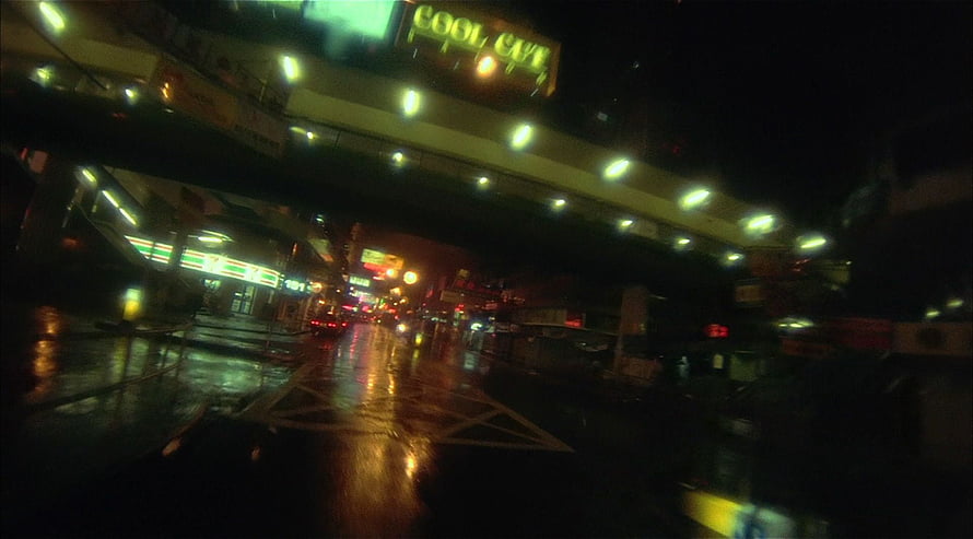 Fallen Angels Night Street Scene with Neon Signs and Rain Reflections HD wallpaper
