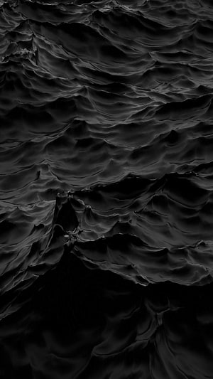 Abstract Black Wavy Texture With Smooth Ripples And Deep Shadows HD phone wallpaper