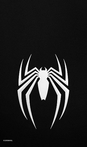 Minimalist White Spider-Man Logo on Black Background, Spiderman Logo (Black & White) - Ps4 - Ideas of Ps4 #ps4 #playstation4 - Spiderman Logo (Bla. Marvel comics , Marvel superhero posters, Spiderman tattoo, PS4 Symbol HD phone wallpaper