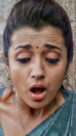 Sad Indian Woman Crying Close Up Portrait Wallpaper, Trisha Krishnan, tamil actress HD phone wallpaper