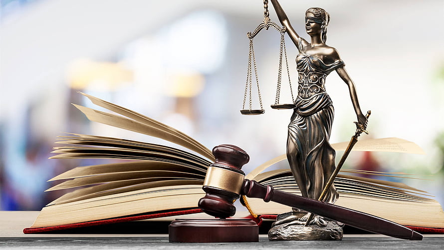 Lady Justice Statue with Gavel and Open Book Symbolizing Law and Order HD wallpaper