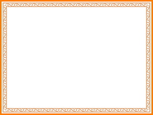 Elegant Orange Scrollwork Border Frame With White Center For Invitations And Certificates HD wallpaper