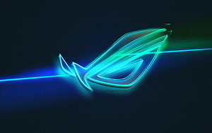 Neon Blue ASUS ROG Eye Logo Wallpaper HD wallpaper