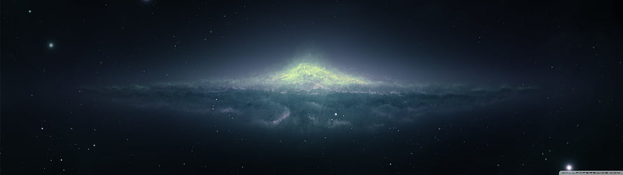 Milky Way Galaxy Core with Bright Yellow Center and Starfield HD wallpaper