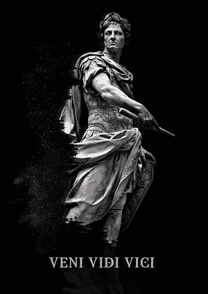 Julius Caesar Statue With Veni Vidi Vici Latin Phrase Black Background HD phone wallpaper