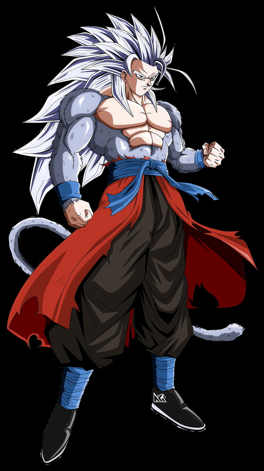 Xeno Goku Super Saiyan 5 Anime Character Artwork HD phone wallpaper