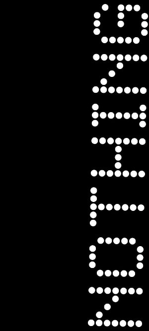 Vertical Dotted Text Design on Black Background HD phone wallpaper