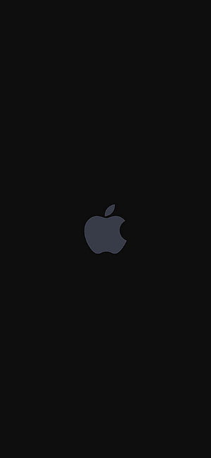 Minimalist Apple Logo on Black Background for iPhone and Mac Devices HD phone wallpaper