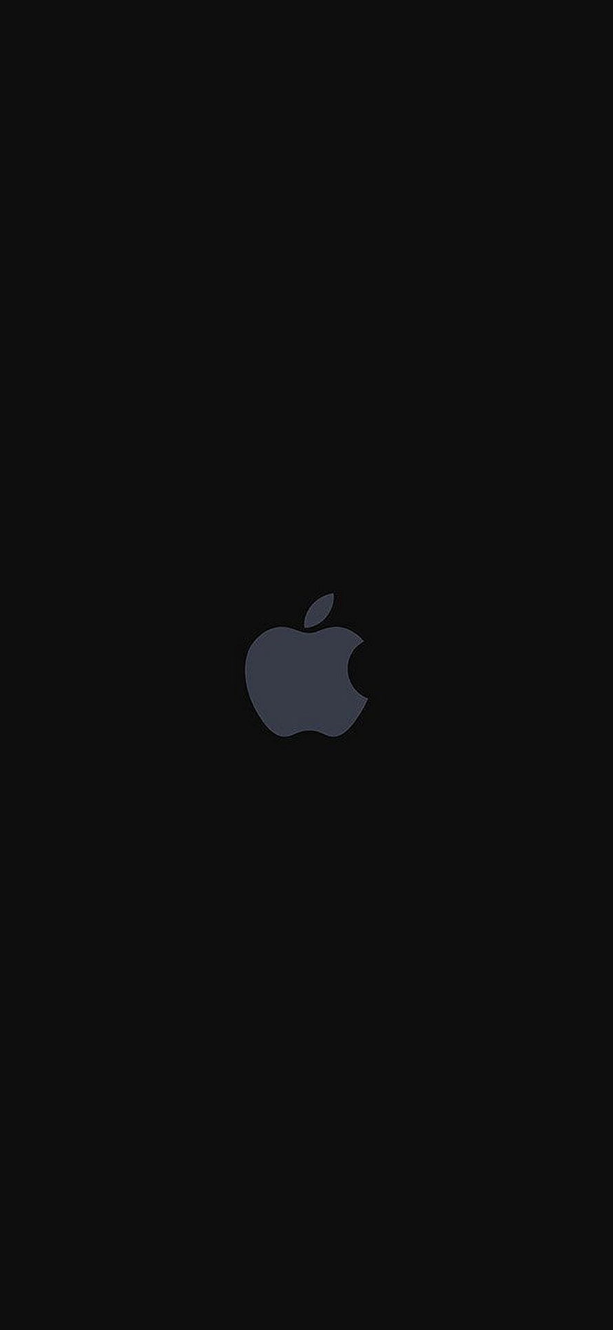 Minimalist Apple Logo on Black Background for iPhone and Mac Devices HD phone wallpaper
