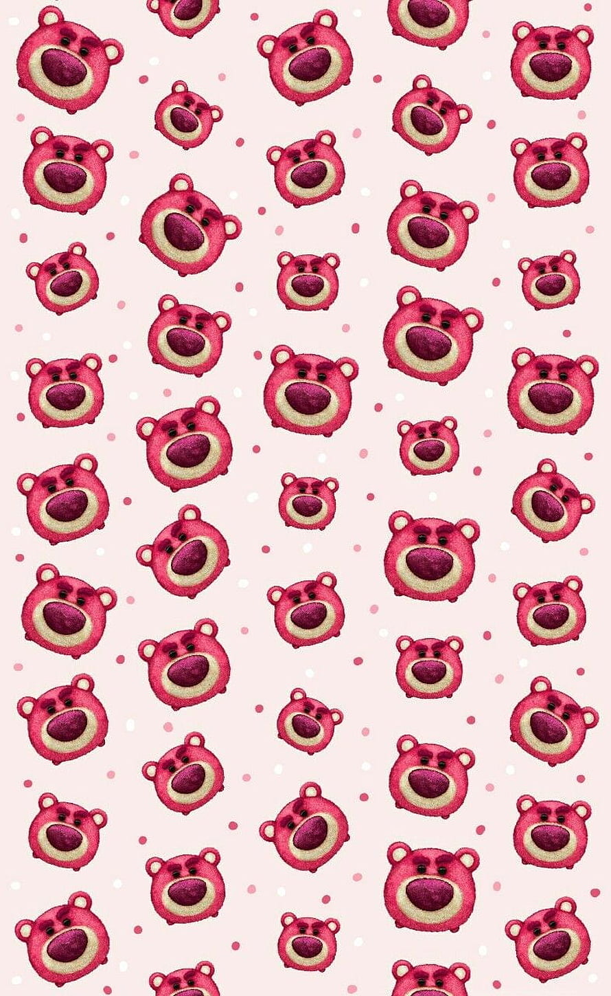 Lotso from Toy Story 3 Pink Bear Pattern Wallpaper HD phone wallpaper
