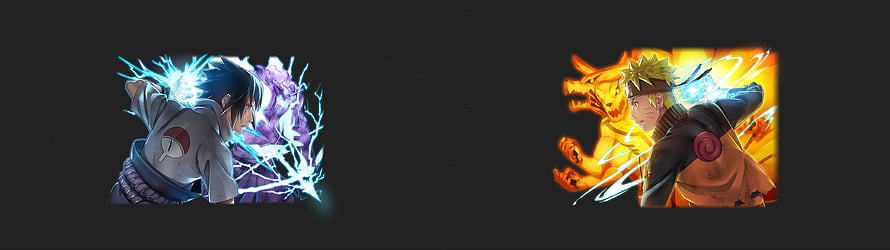 Naruto and Sasuke Rivalry Anime Artwork with Lightning and Flame Effects HD wallpaper