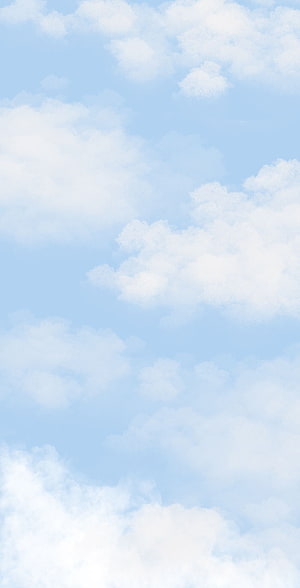 Serene Blue Sky With Fluffy White Clouds HD phone wallpaper