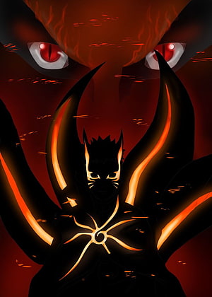 Naruto Uzumaki Six Paths Sage Mode with Kurama Avatar Anime Wallpaper HD phone wallpaper