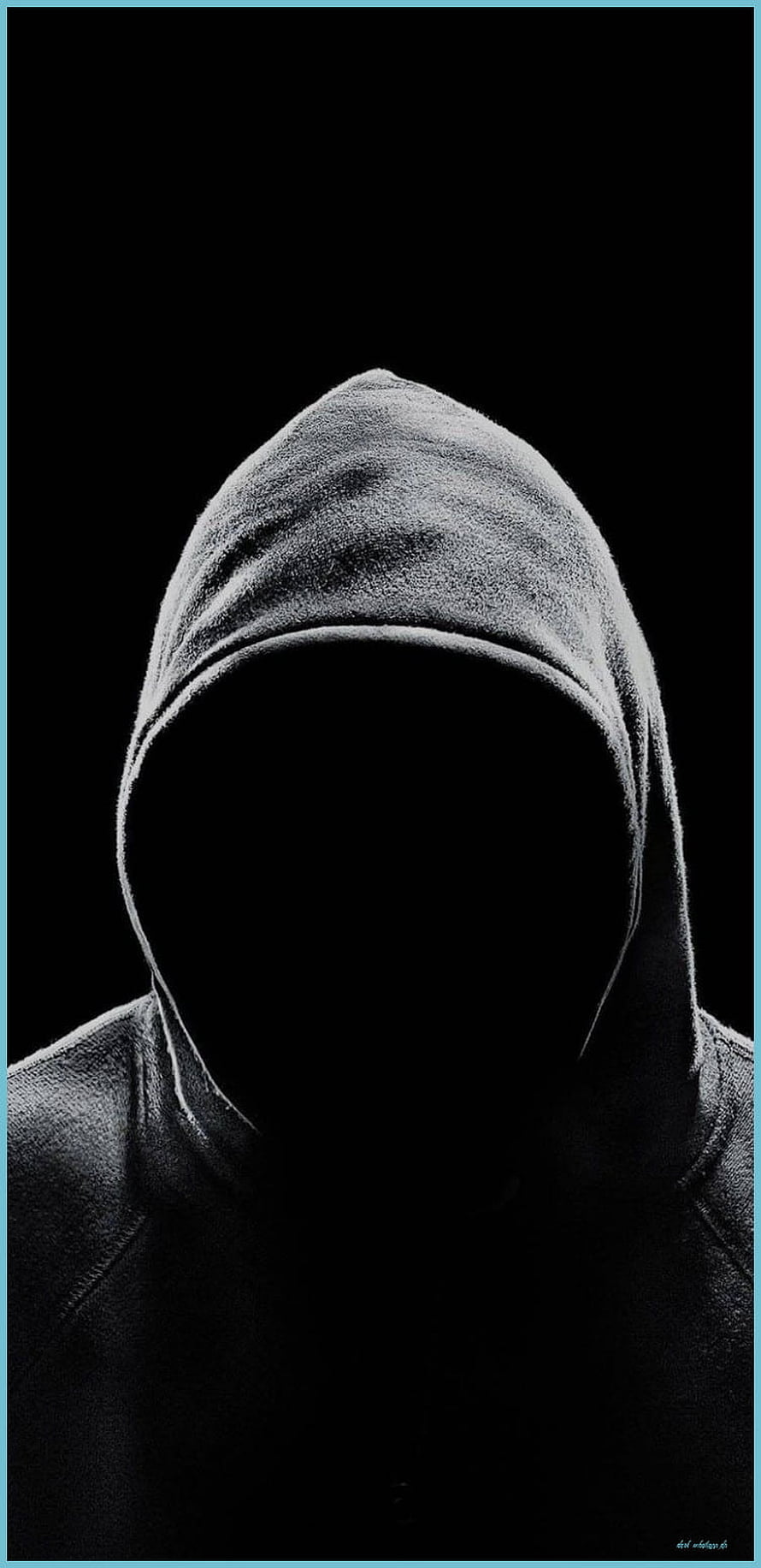 Mysterious Hooded Figure With Shadowed Face In Black And White HD phone wallpaper