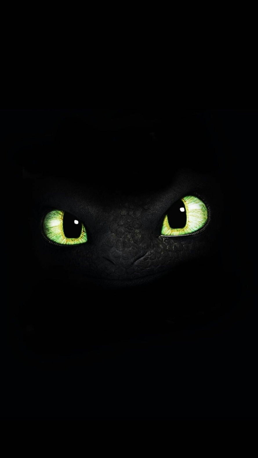 Toothless Night Fury Dragon Eyes in Darkness HD phone wallpaper