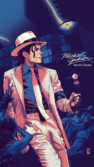 Michael Jackson Smooth Criminal Comic Art Illustration HD phone wallpaper